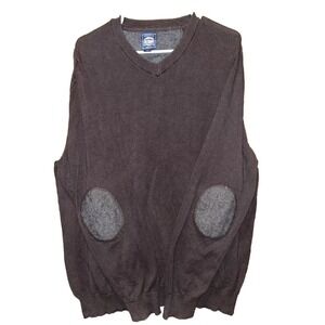 Mens‎ XXL Cambridge Dry Goods Long Sleeve Pullover Sweater Elbow Patch, Brown